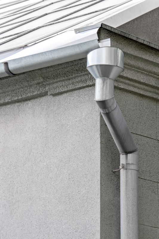 Gutter System with Downspouts